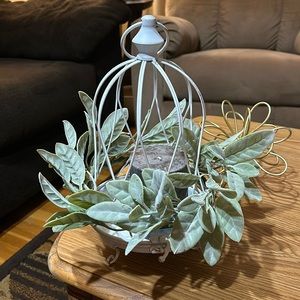 White decorative birdcage